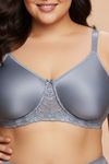 Zivame True Curv Wonder Wire Laminated Cup Full Coverage Super Support Bra - Silver Bullet — thumbnail 4